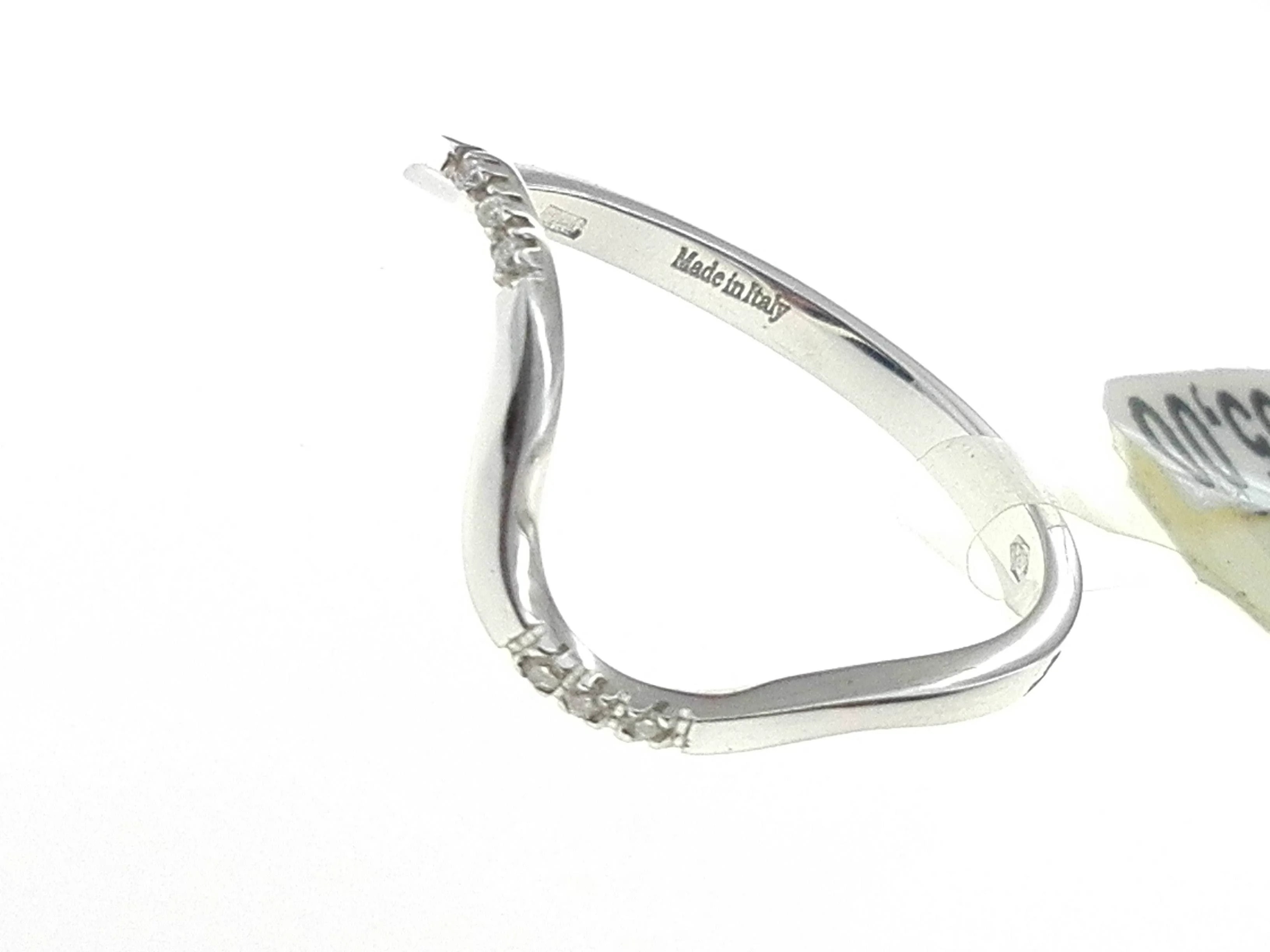 Anello Donna Diamanti Oro Bianco 18 kt Carati 750 2,60 Gr 0,03 CT H IF