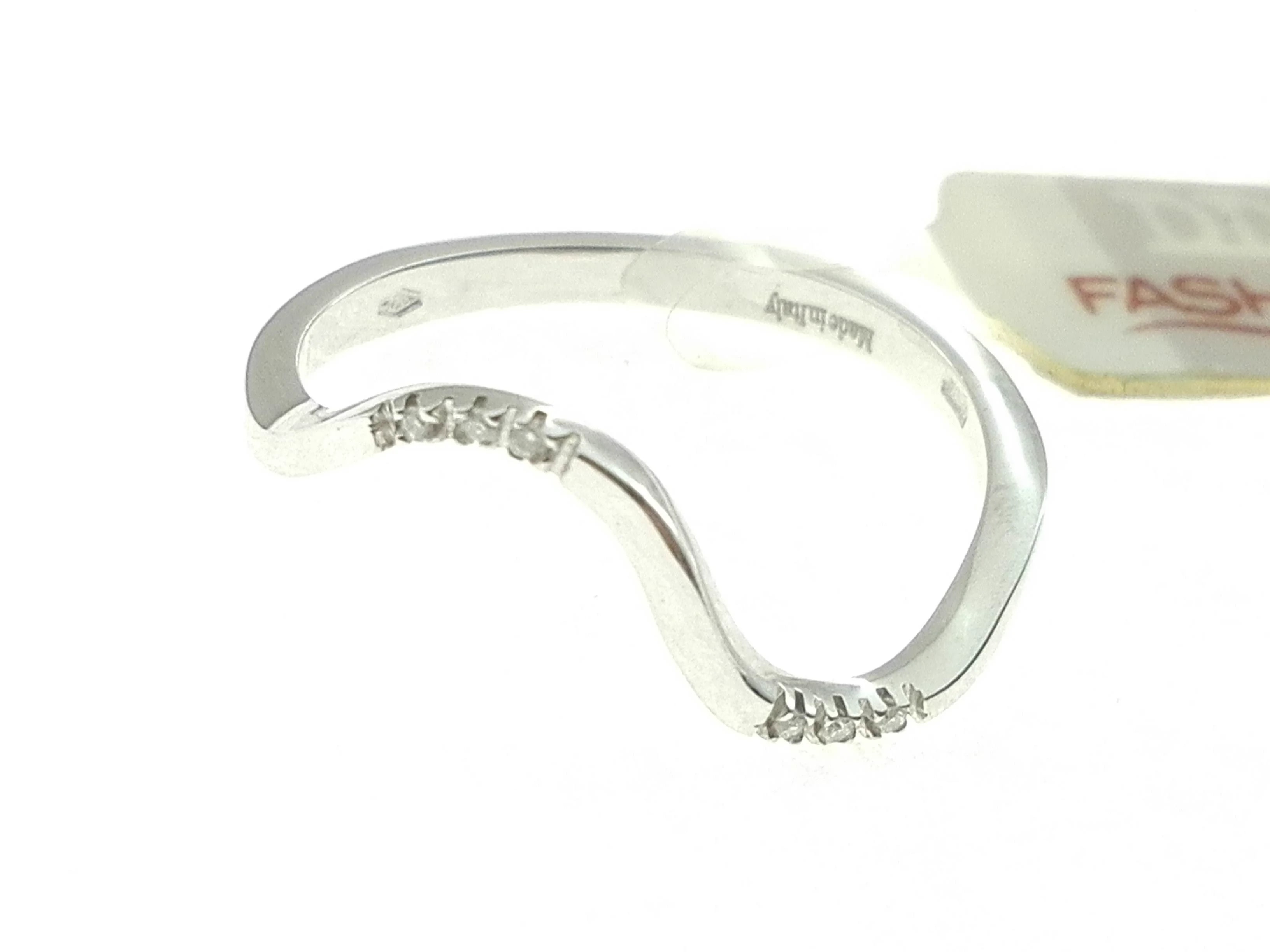 Anello Donna Diamanti Oro Bianco 18 kt Carati 750 2,60 Gr 0,03 CT H IF - immagine 3