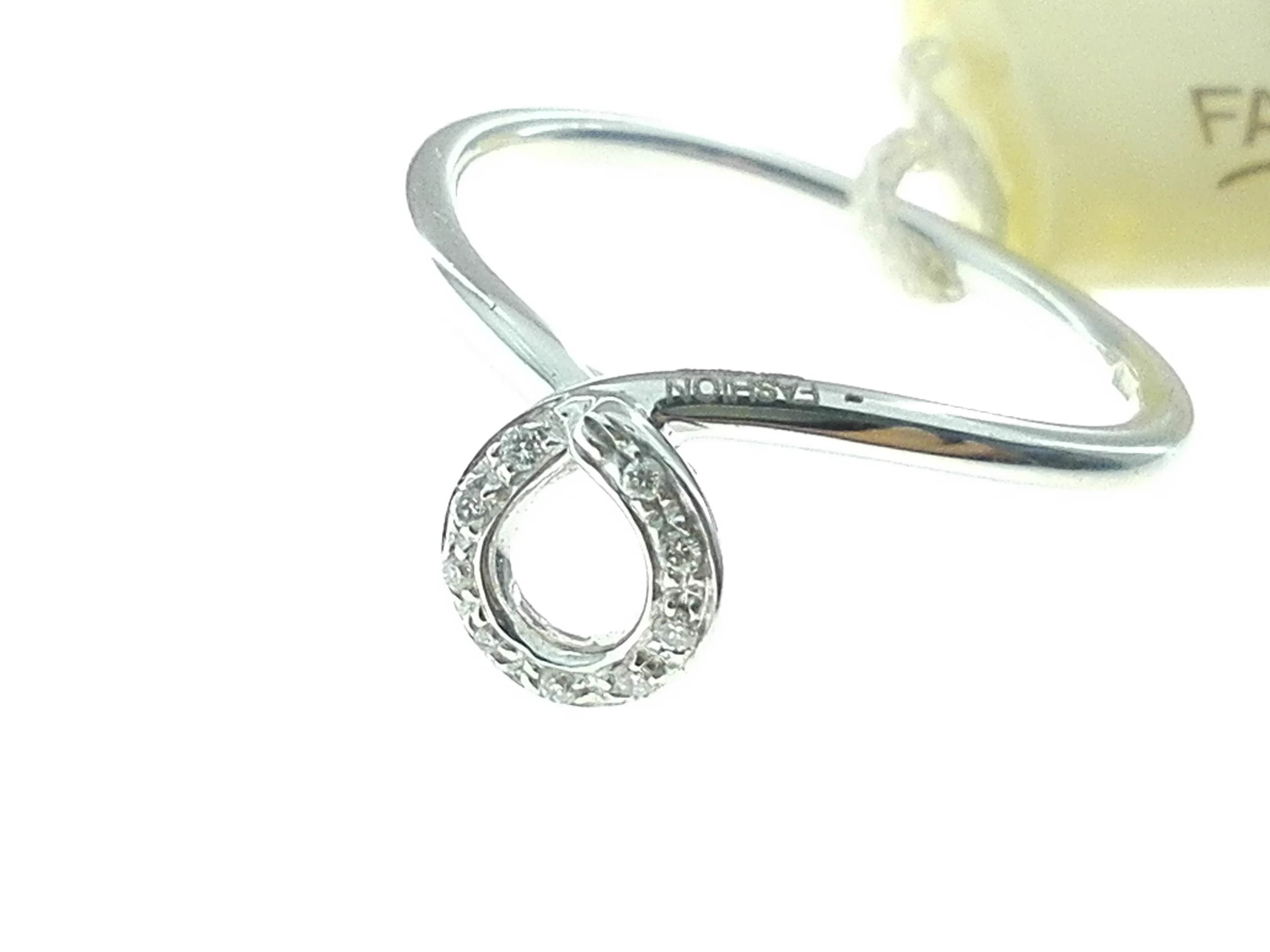 Anello Donna Diamanti Oro Bianco 18 kt Carati 750 2,60 Gr 0,04 CT H IF