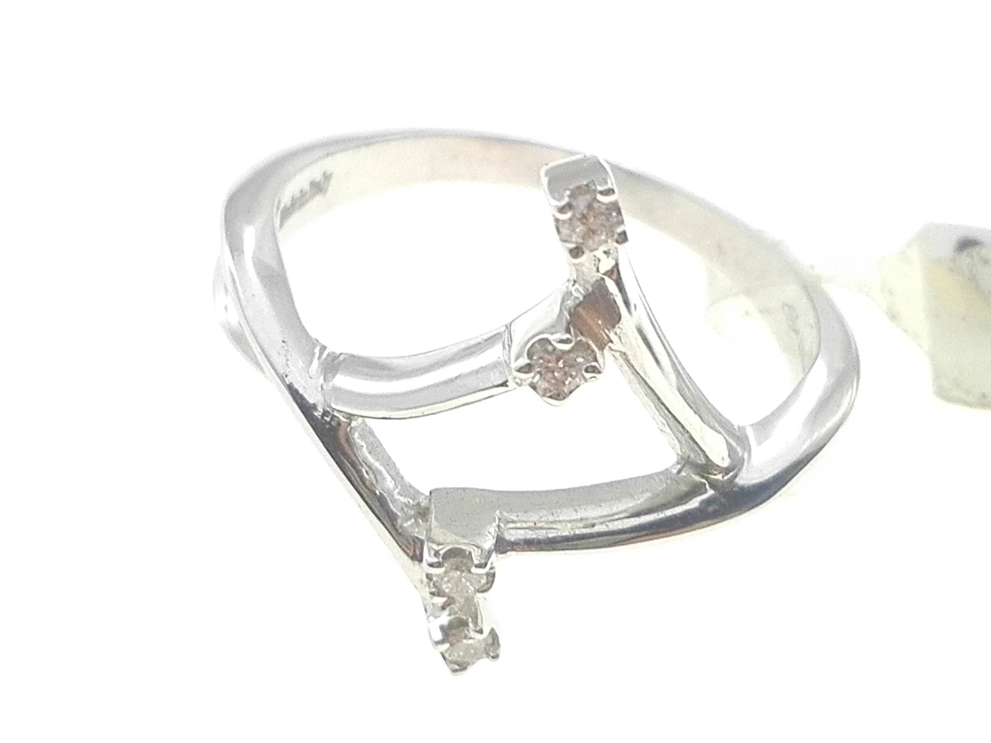 Anello Donna Diamanti Oro Bianco 18 kt Carati 750 4,0 Gr 0,06 Ct H IF