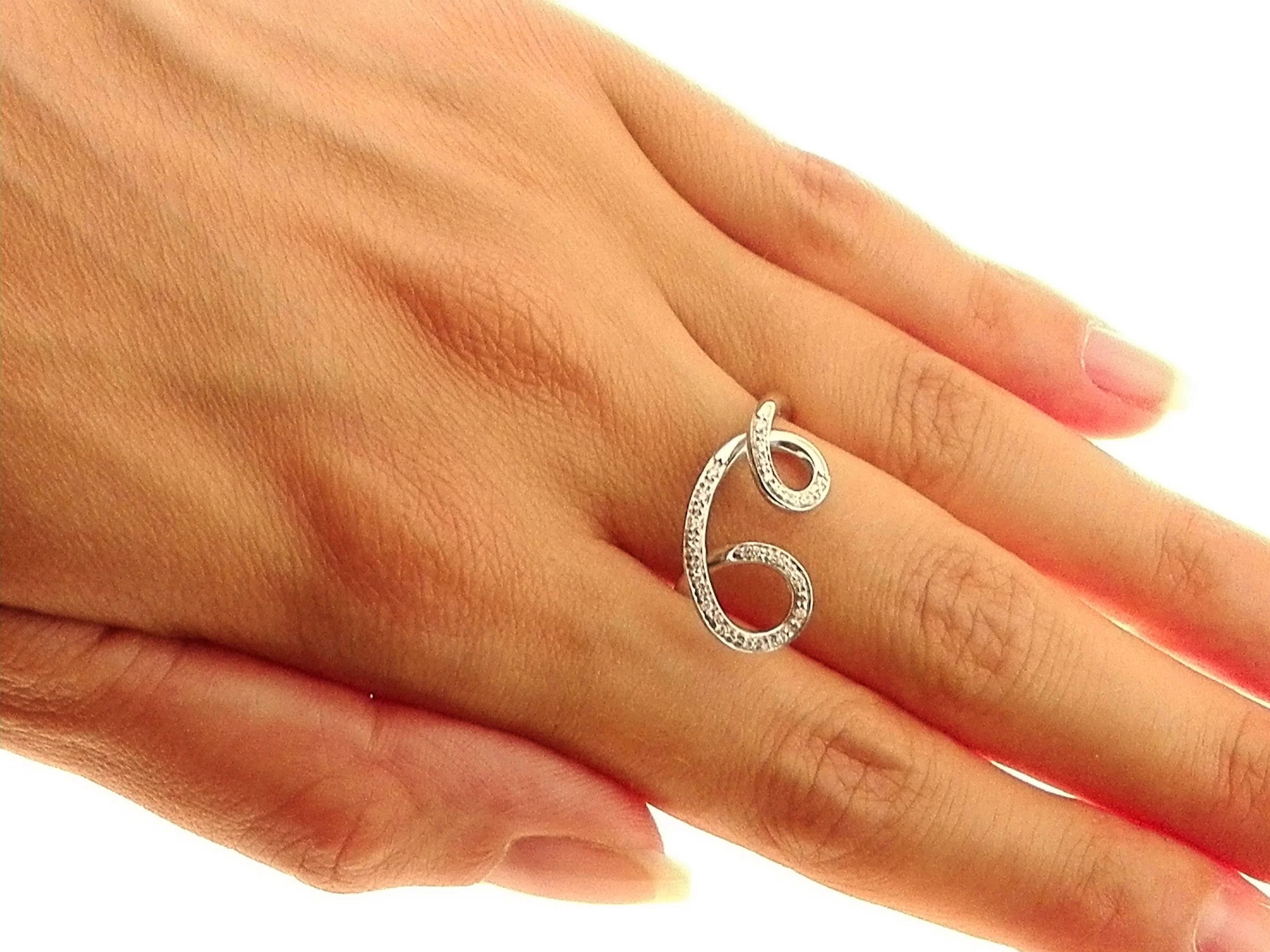 Anello Donna Oro Bianco 18 kt Carati 750 Gr 4,70 Diamanti Ct 0,08 - immagine 2