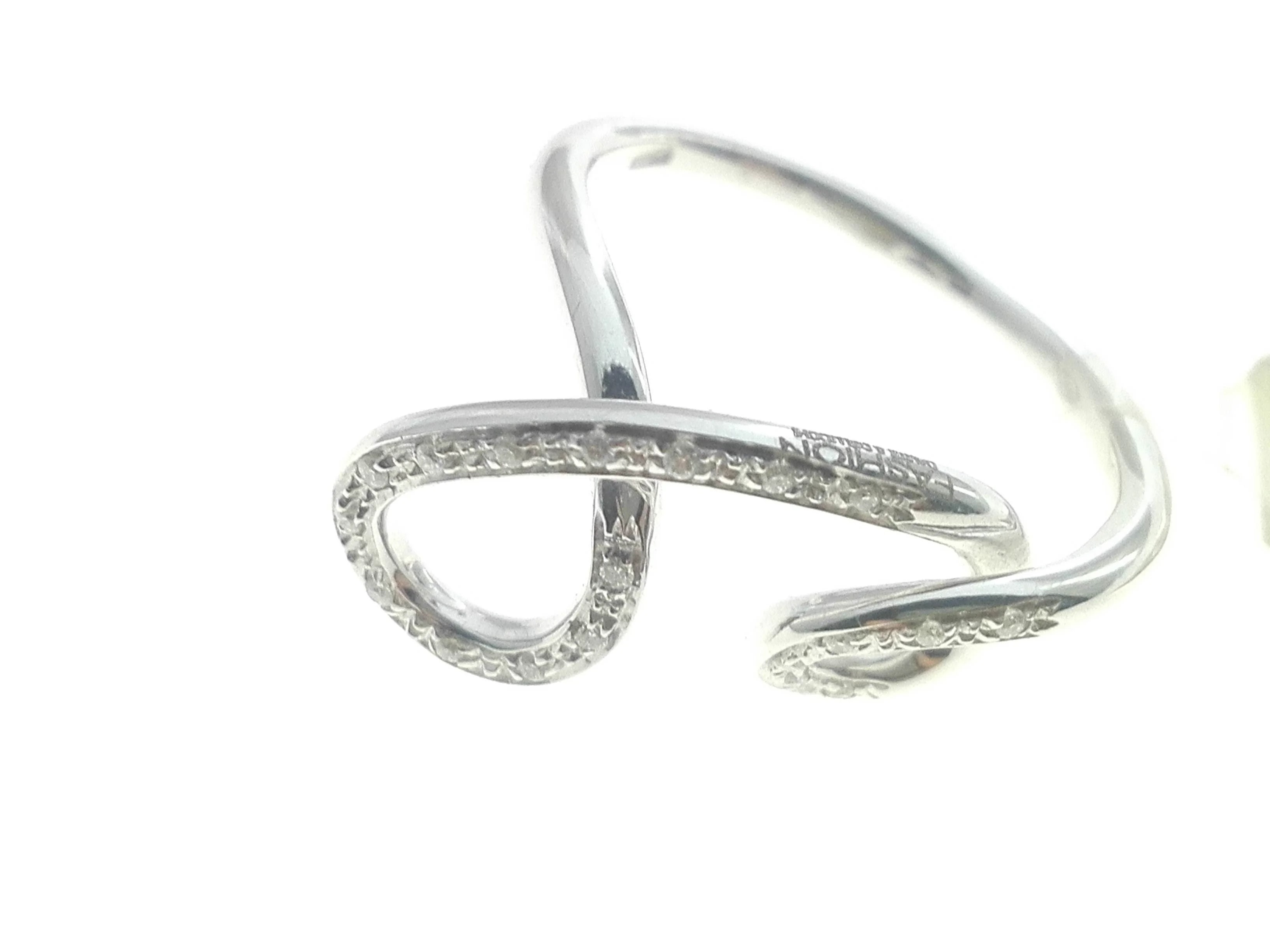 Anello Donna Oro Bianco 18 kt Carati 750 Gr 4,70 Diamanti Ct 0,08 - immagine 4