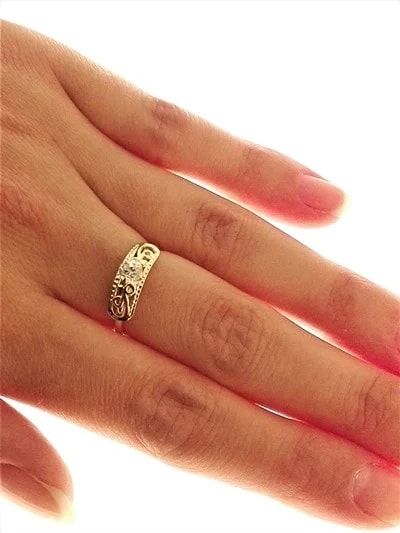 Anello Donna Oro Giallo 18 kt Carati Ct 750 1,85 Gr - immagine 2