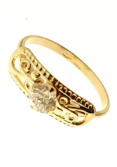 Anello Donna Oro Giallo 18 kt Carati Ct 750 1,85 Gr