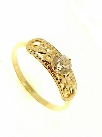 Anello Donna Oro Giallo 18 kt Carati Ct 750 1,85 Gr - immagine 3
