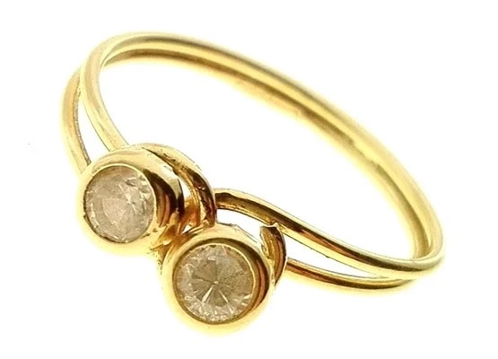 Anello Donna Oro Giallo 18 kt Carati Ct 750 2,0 Gr