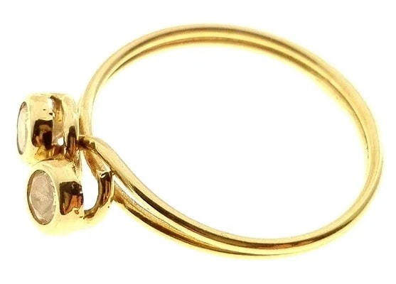 Anello Donna Oro Giallo 18 kt Carati Ct 750 2,0 Gr - immagine 3