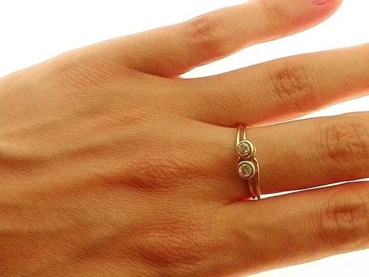 Anello Donna Oro Giallo 18 kt Carati Ct 750 2,0 Gr - immagine 2