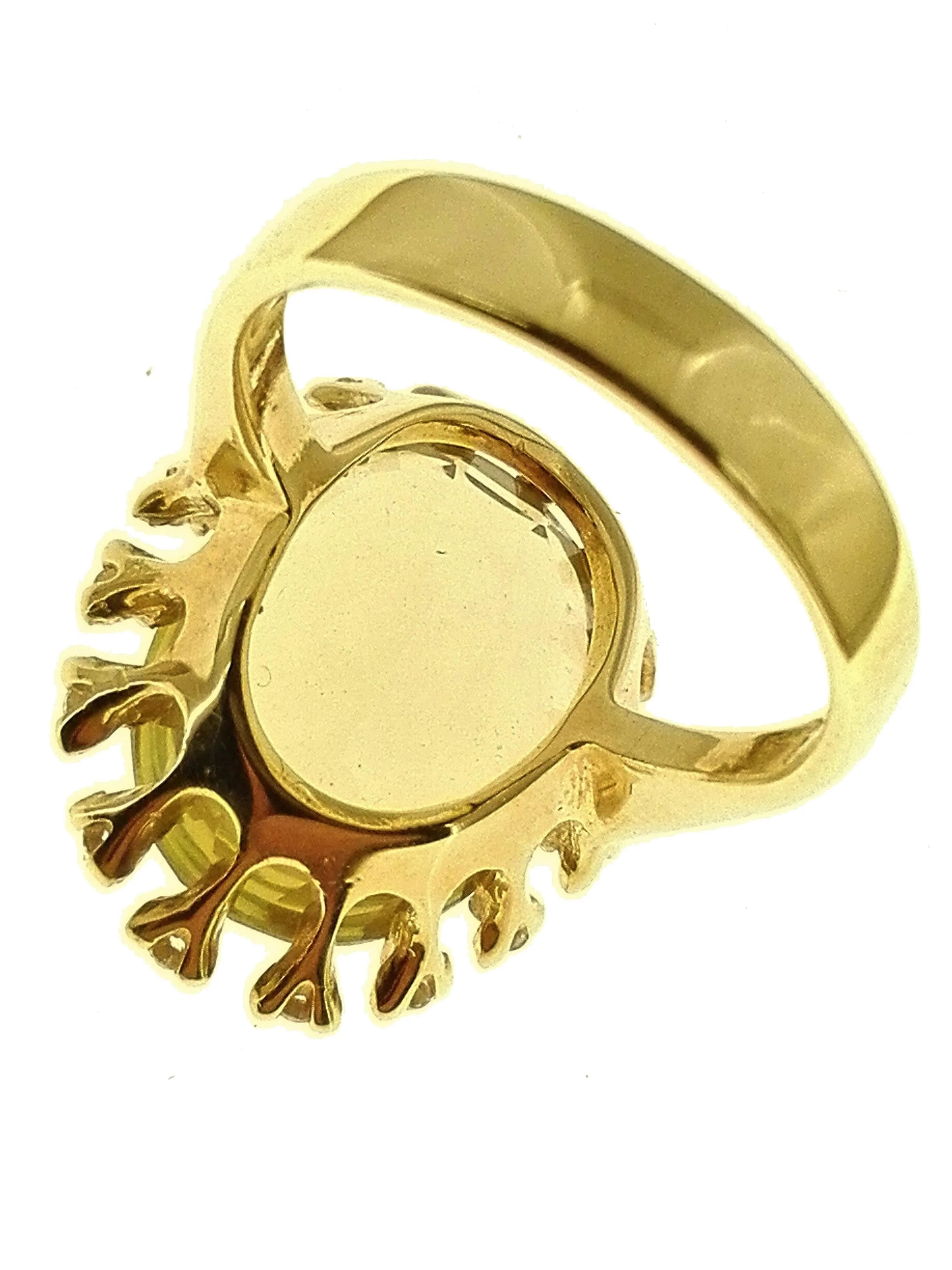 Anello Donna Oro Giallo 18 KT Carati Ct 750 Gr 7,60 Zirconi Taglio Brillante - immagine 4