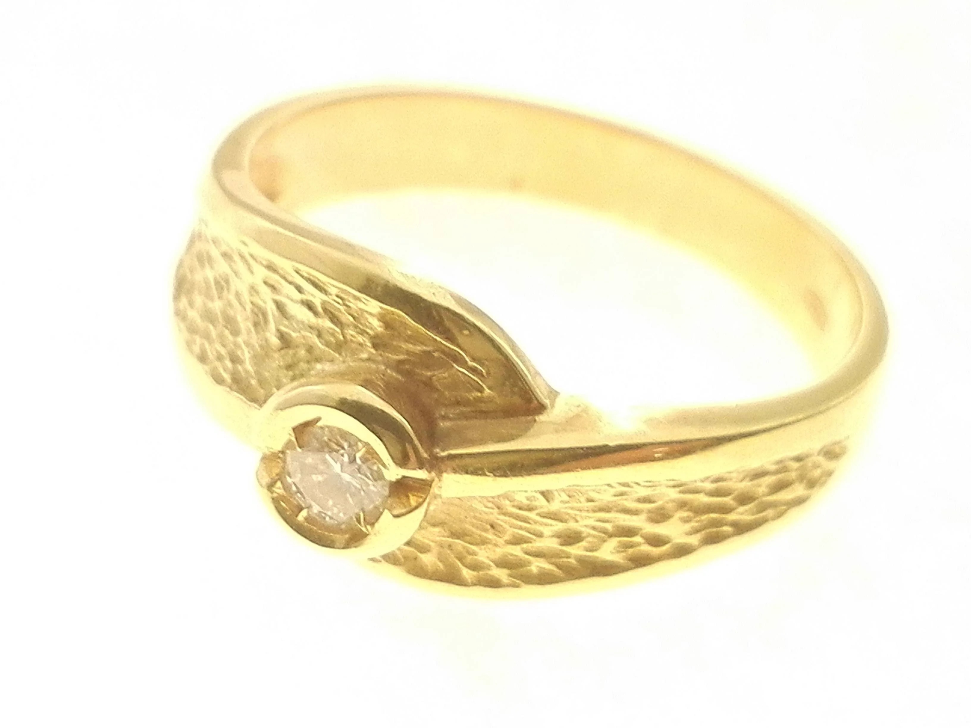 Anello Donna Solitario Oro Giallo 18 kt Carati 750 4,40 Gr 0,08 Ct - immagine 4