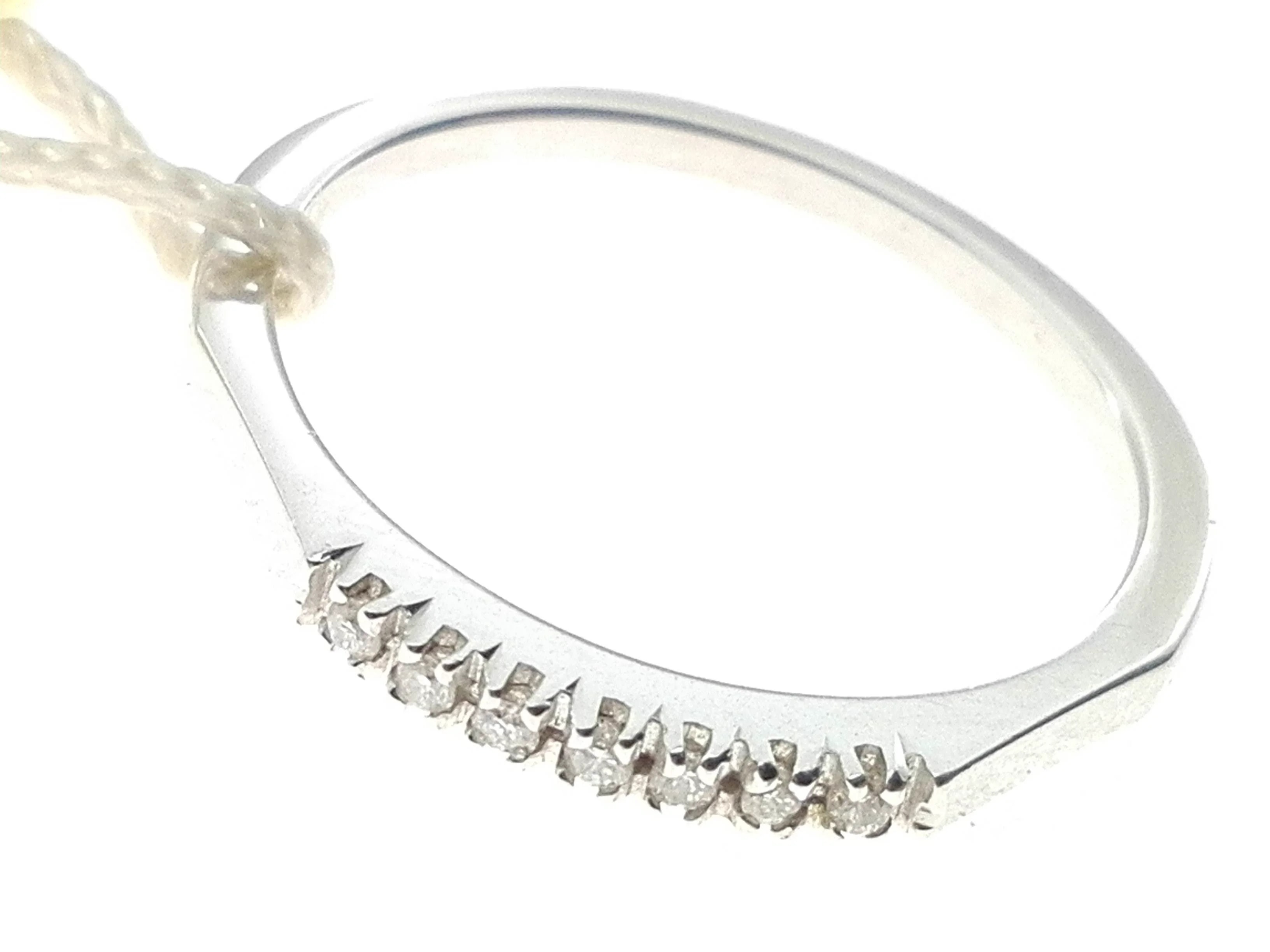 Anello Donna Veretta Oro Bianco 18 Kt Carati 750 Diamanti 0,06 Ct