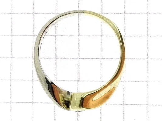 Anello Contree Donna Oro Giallo Bianco 4,75 Gr 18 Kt Carati 750 Diamanti 0,10 Ct - immagine 2