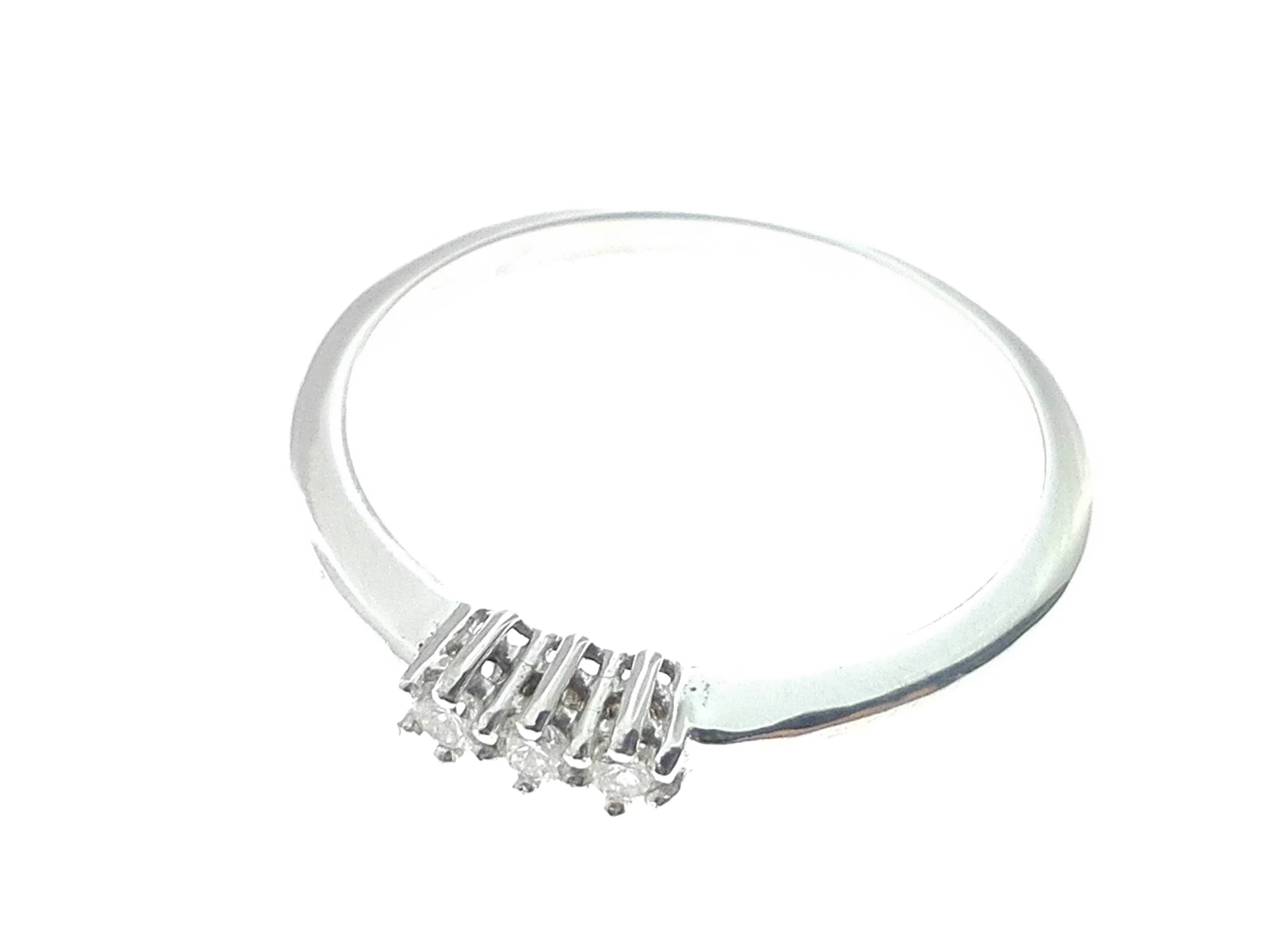 Anello Trilogy Diamanti Donna Oro Bianco 18 KT Carati 750 Gr 1,80 Ct 0,09 H IF