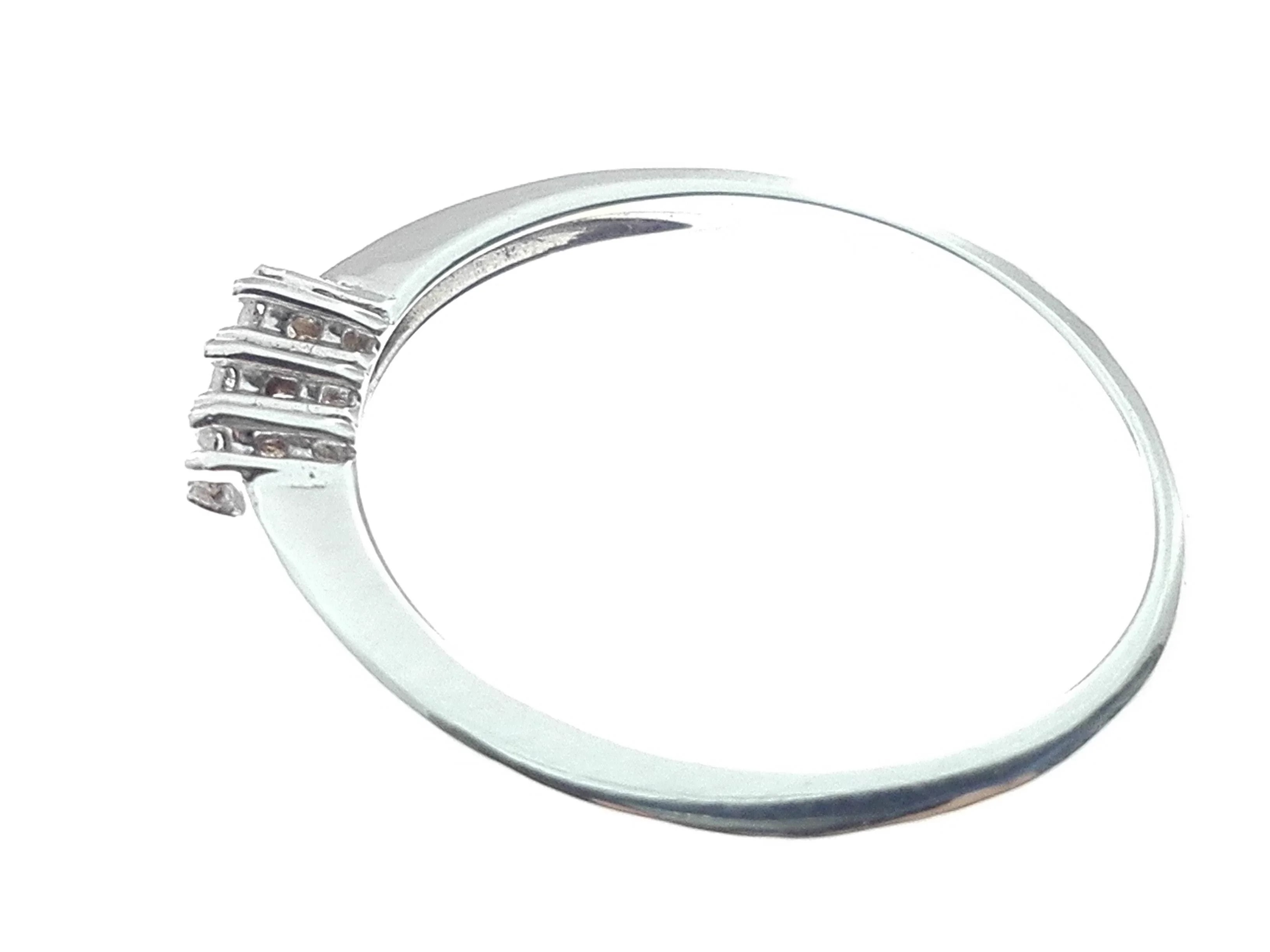 Anello Trilogy Diamanti Donna Oro Bianco 18 KT Carati 750 Gr 1,80 Ct 0,09 H IF - immagine 3