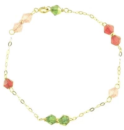 Bracciale 15 Cm Bimba Bambina Oro Giallo 18 kt Carati Ct 750 1,0 Gr