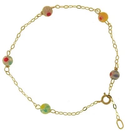 Bracciale Braccialetto Bambina 16,0 Cm Oro Giallo 18 Kt Carati Ct 750 0,75 Gr