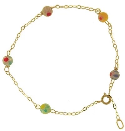 Bracciale Braccialetto Bambina 16,0 Cm Oro Giallo 18 Kt Carati Ct 750 0,75 Gr