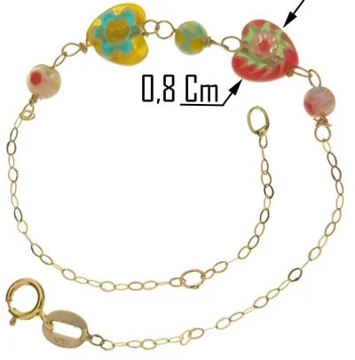Bracciale Braccialetto Bambina Bimba Neonata Oro Giallo 18 Kt Carati Ct 750 1,4g - immagine 2