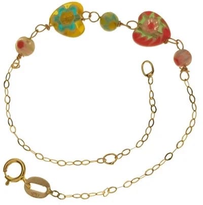 Bracciale Braccialetto Bambina Bimba Neonata Oro Giallo 18 Kt Carati Ct 750 1,4g
