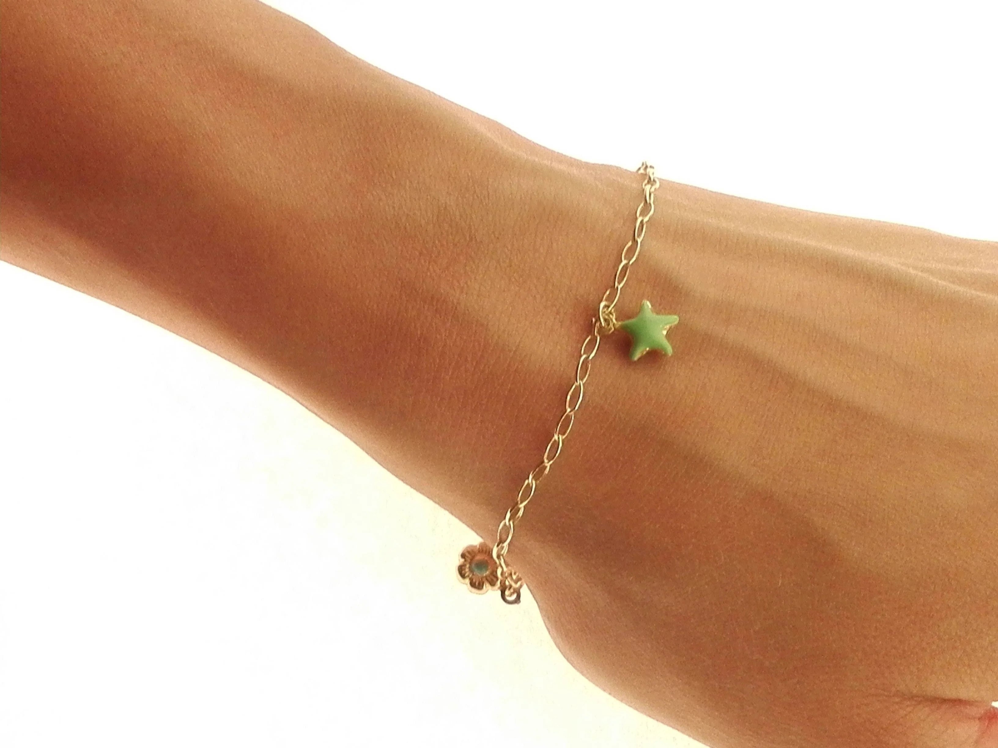 Bracciale Braccialetto Bambina Bimbo 16,0 Cm Oro 18 Kt Carati Ct 750 2,70 Gr - immagine 2