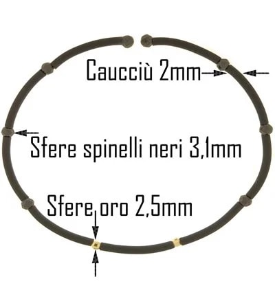 Bracciale Braccialetto Caucciù Uomo Donna Oro Giallo 18 Kt Carati Ct 750 - immagine 4