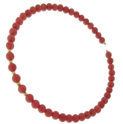 Bracciale Braccialetto Donna Corallo Semirigido Oro Giallo 18 Kt Carati Ct 750