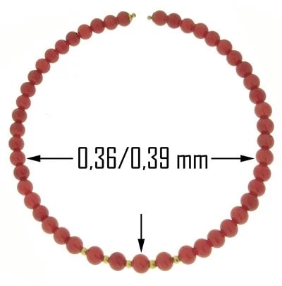 Bracciale Braccialetto Donna Corallo Semirigido Oro Giallo 18 Kt Carati Ct 750 - immagine 2