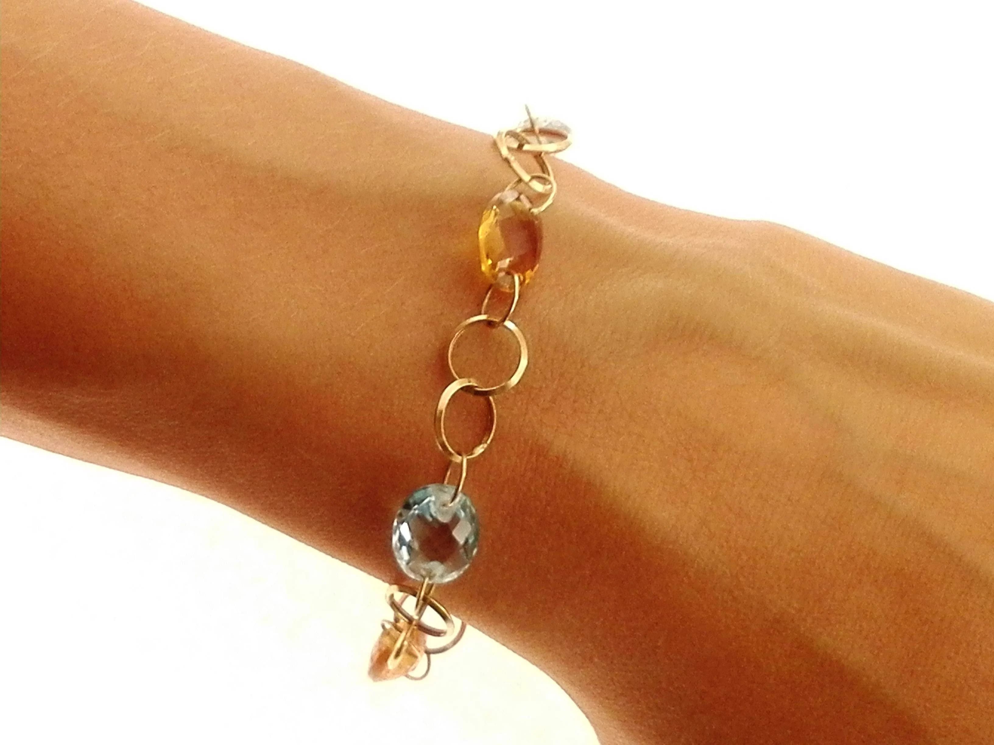 Bracciale Braccialetto Donna Oro Giallo 18 Kt Carati Ct 750 4,40 Gr