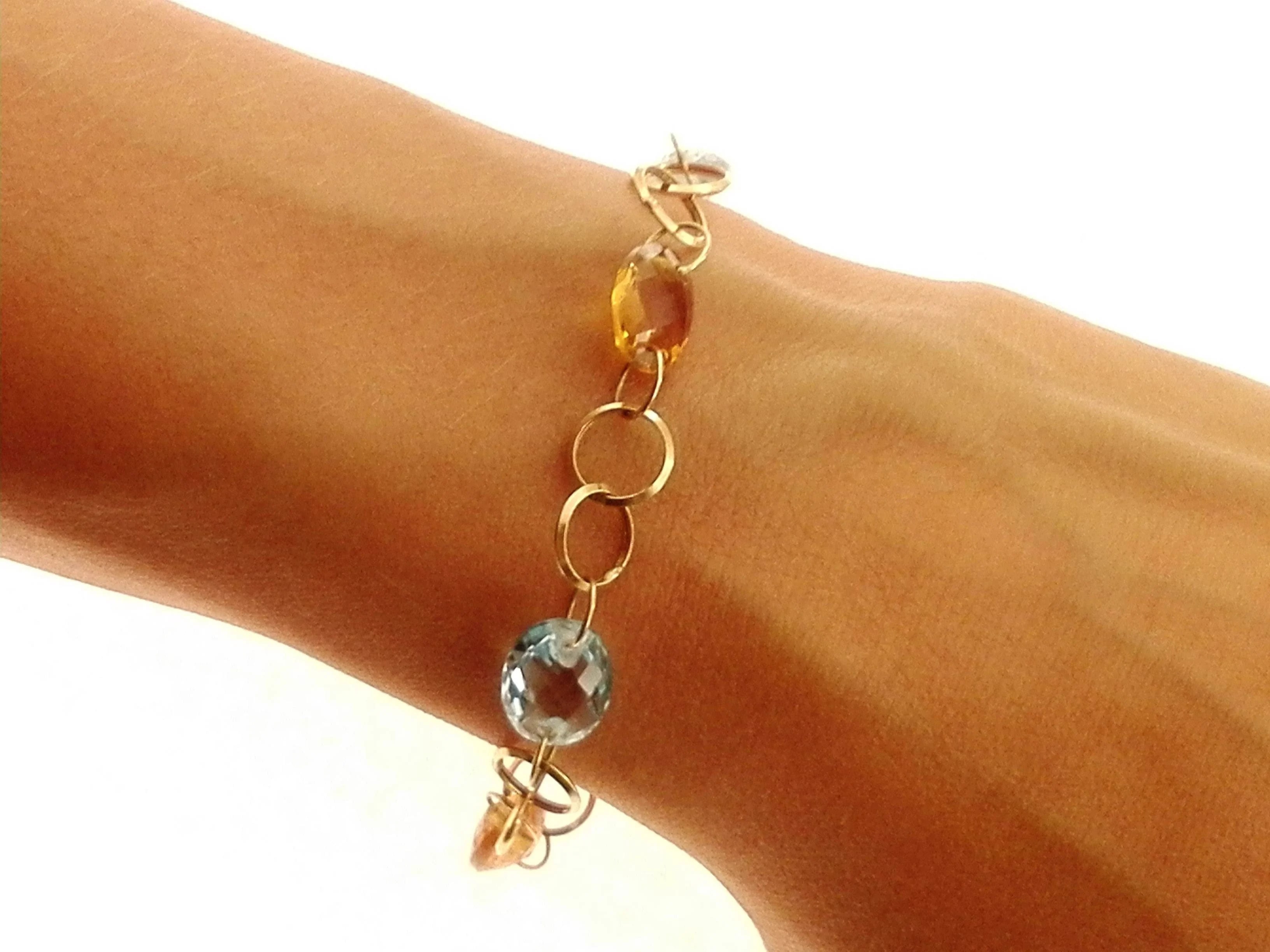 Bracciale Braccialetto Donna Oro Giallo 18 Kt Carati Ct 750 4,40 Gr
