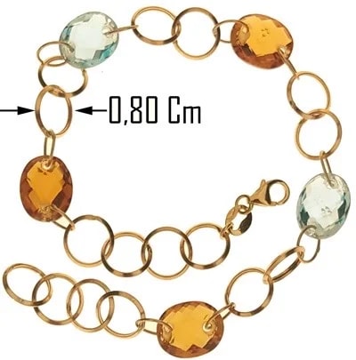 Bracciale Braccialetto Donna Oro Giallo 18 Kt Carati Ct 750 4,40 Gr - immagine 3