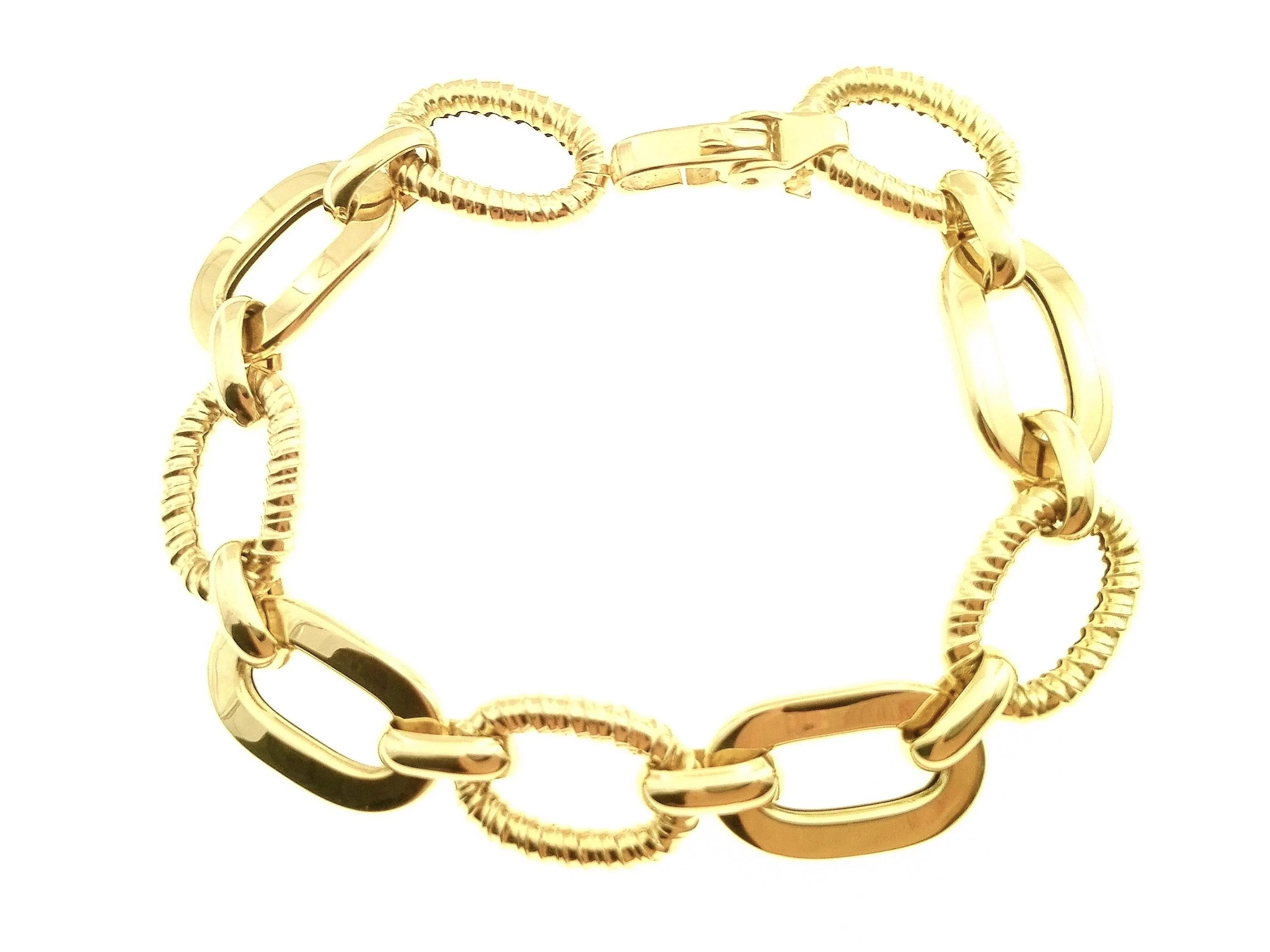 Bracciale Braccialetto Donna Oro Giallo 18 Kt Carati Ct 750 Gr 13,10