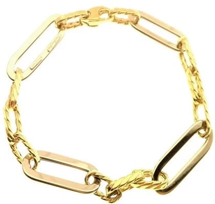 Bracciale Braccialetto Donna Oro Giallo Bianco 18 Kt Carati Ct 750 5,90 Gr