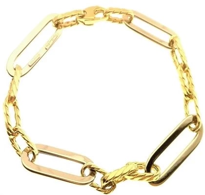 Bracciale Braccialetto Donna Oro Giallo Bianco 18 Kt Carati Ct 750 5,90 Gr