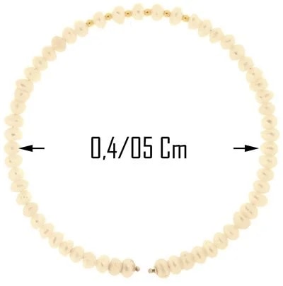 Bracciale Braccialetto Donna Perle Semirigido Oro Giallo 18 Kt Carati Ct 750 - immagine 3