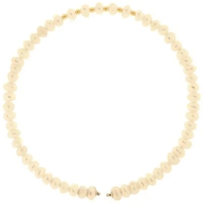 Bracciale Braccialetto Donna Perle Semirigido Oro Giallo 18 Kt Carati Ct 750 - immagine 4