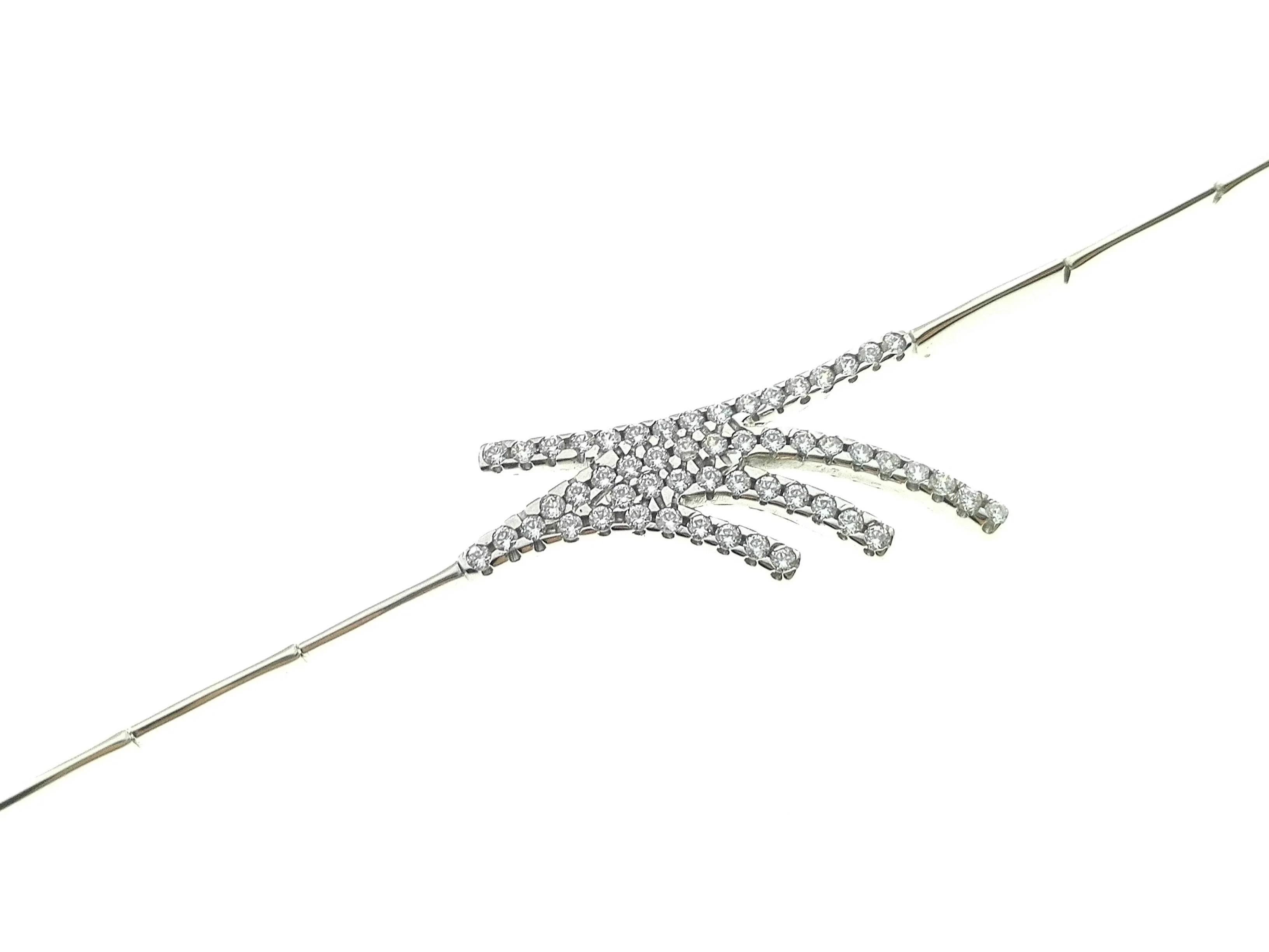 Bracciale Braccialetto Donna Tennis Oro Bianco 18 Kt Carati Ct 750 Gr 7,70 - immagine 2