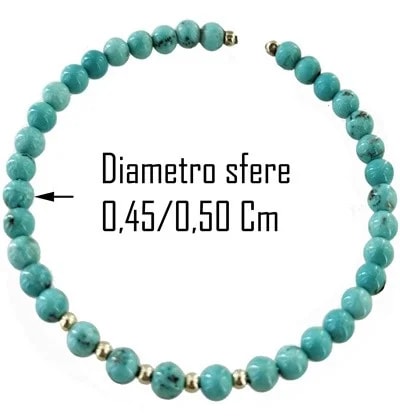 Bracciale Braccialetto Donna Turchese Semirigido Oro Giallo 18 Kt Carati Ct 750 - immagine 4