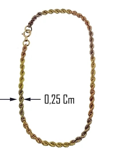 Bracciale Braccialetto Fune Funetta Donna Oro Giallo Bianco 18 Kt Carati Ct 750 - immagine 3