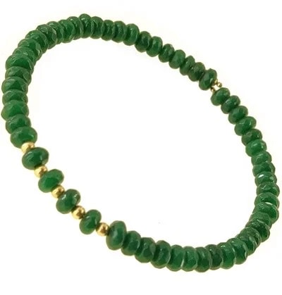 Bracciale Braccialetto Smeraldi Donna Semirigido Oro Giallo 18 Kt Carati Ct 750