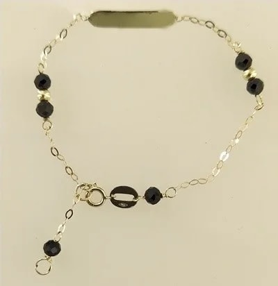 Bracciale Braccialetto Targa Bimbo Bambina Oro Giallo 18 Kt Carati Ct 750 1,05Gr - immagine 3