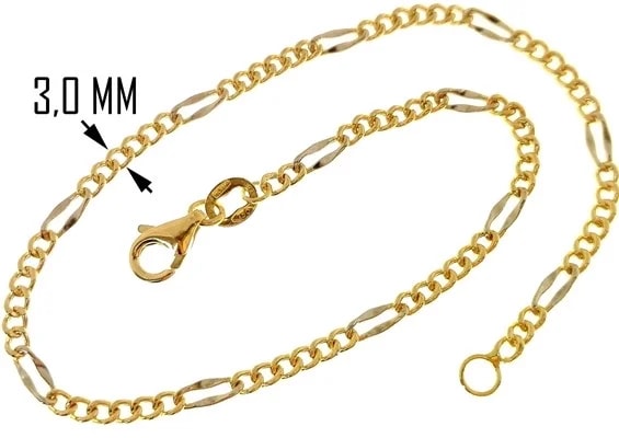 Bracciale Braccialetto Uomo Donna Oro Giallo Bianco 18 Kt Carati Ct 750 2,60 Gr - immagine 3