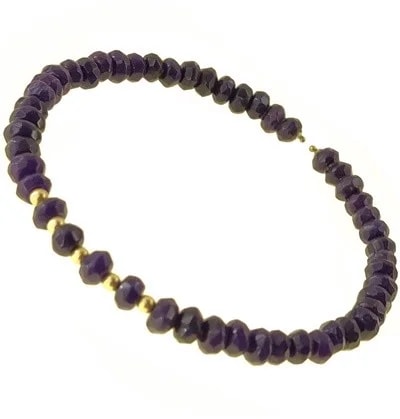 Bracciale Braccialetto Zaffiri Donna Semirigido Oro Giallo 18 Kt Carati Ct 750