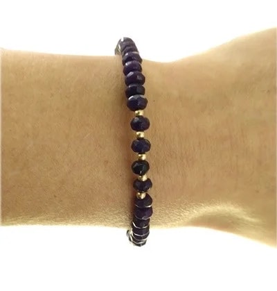 Bracciale Braccialetto Zaffiri Donna Semirigido Oro Giallo 18 Kt Carati Ct 750 - immagine 2