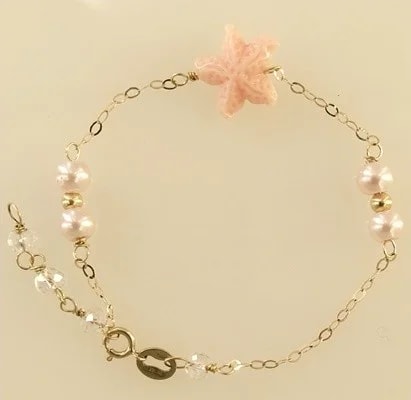 Bracciale Perle 15 Cm Bimba Bambina Oro Giallo 18 kt Carati Ct 750 1,25 Gr - immagine 3