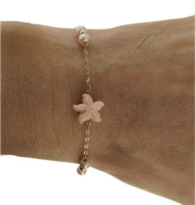 Bracciale Perle 15 Cm Bimba Bambina Oro Giallo 18 kt Carati Ct 750 1,25 Gr - immagine 2