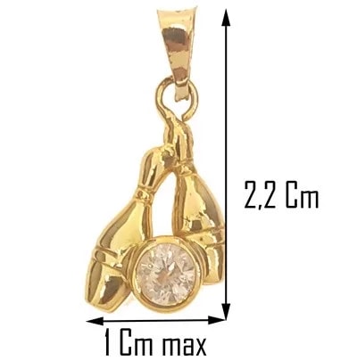 Ciondolo Pendente Bowling Donna Oro Giallo 18 Kt Carati 750 1,50 Gr - immagine 2