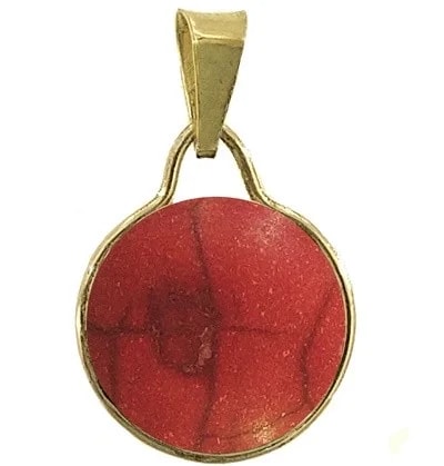 Ciondolo Pendente Cabochon Donna Oro Giallo 18 Kt Carati Ct 750 1,20 Gr