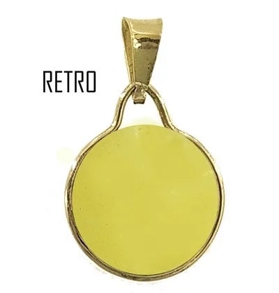 Ciondolo Pendente Cabochon Donna Oro Giallo 18 Kt Carati Ct 750 1,40 Gr - immagine 3