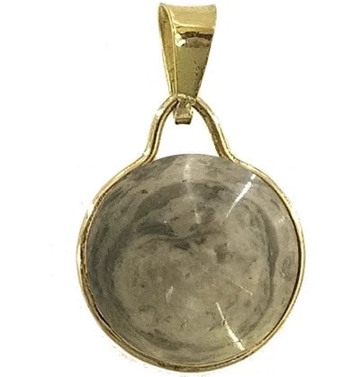Ciondolo Pendente Cabochon Donna Oro Giallo 18 Kt Carati Ct 750 1,50 Gr