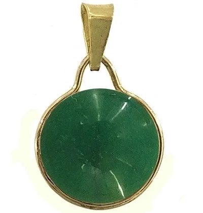 Ciondolo Pendente Cabochon Donna Oro Giallo 18 Kt Carati Ct 750 1,40 Gr